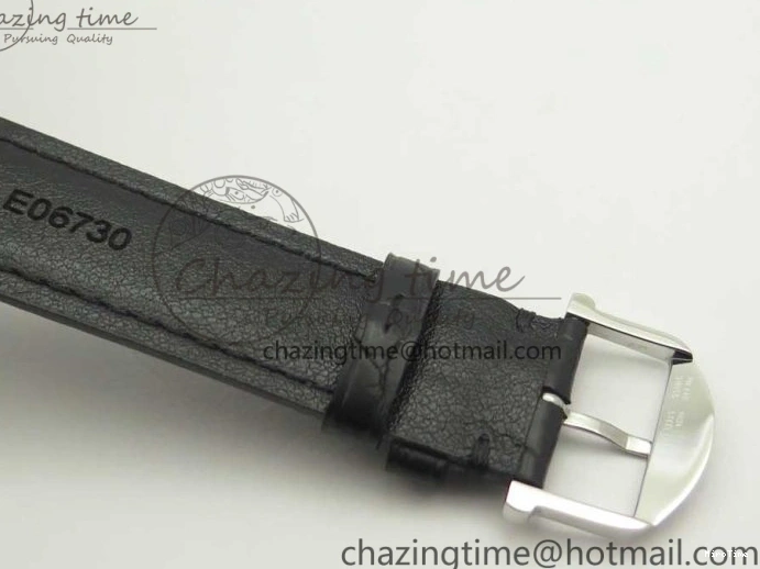 MIROTIME 0303 Supportive Portofino Automatic SS AF 1:1 Best Edition White Dial on Black Croco Leather Strap A 7184